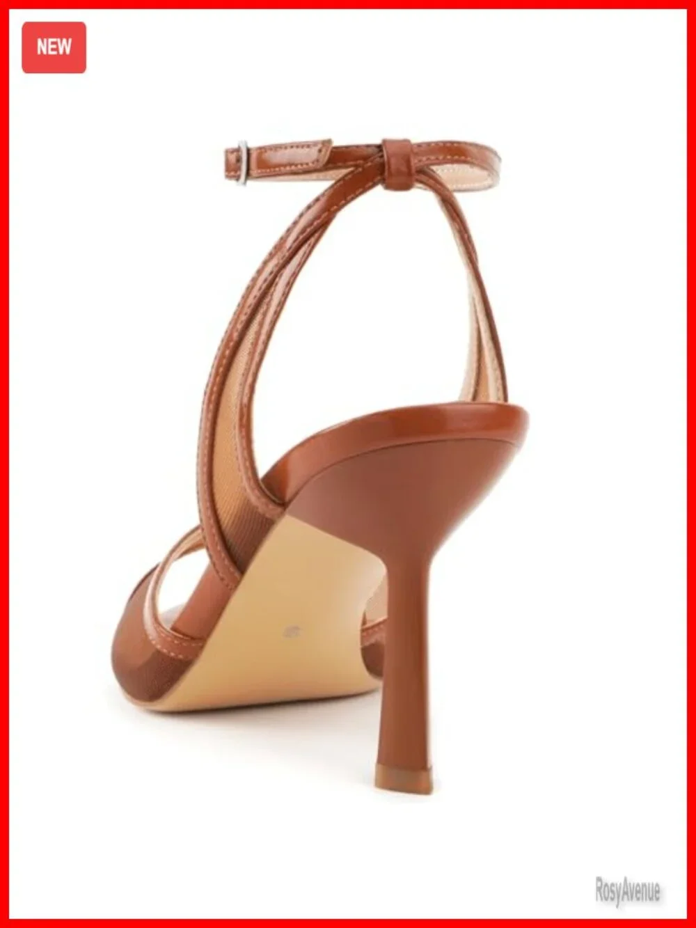 Mesh High Heels Strappy Sandals Pointed Toe Ankle Strap Wedding Shoes
